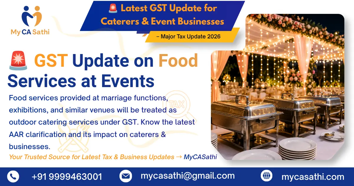 GST on Food Supply at Marriage and Exhibition Venues: AAR Classifies Services as Outdoor Catering image